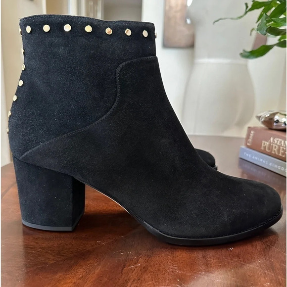 Jimmy Choo ‘Melvin’ Studded Black Suede Booties - Size 11 - NWT - Picture 1 of 17